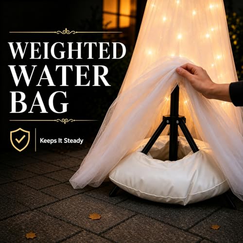 2 Pack 5 Ft Large Light Up Ghost Decor - Halloween Decorations Outdoor | Double-layered fabric, water bags and stakes, 8 light modes with timer, battery or USB power for porch and lawn