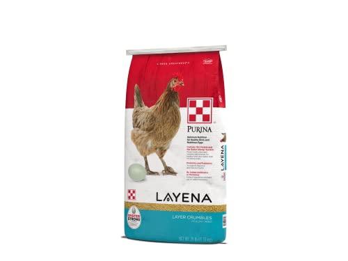 Purina Layena | Nutritionally Complete Layer Hen Feed Crumbles - Chicken Feed | 25 Pound (25 lb) Bag