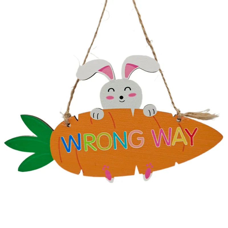 Wooden Easter Sign Ornaments